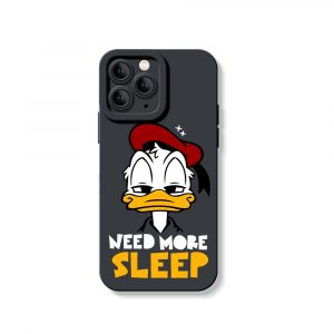 Sleepy Duck Cartoon Vibe Silicone Case for Apple iPhone Series
