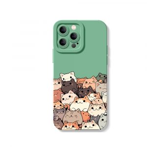 Playful Kittens Collage Silicone Case for Apple iPhone Series