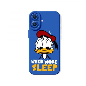 Sleepy Duck Cartoon Vibe Silicone Case for Apple iPhone Series