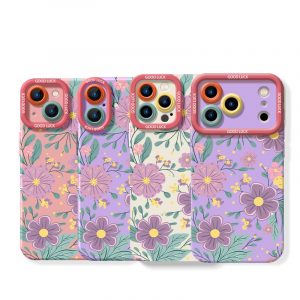 Floral Charm Silicone Case for Apple iPhone Series
