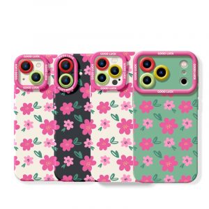 Chic Floral Bliss Silicone Case for Apple iPhone Series