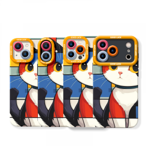 Charming Cat Art Silicone Case for Apple iPhone Series