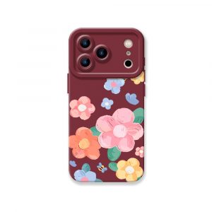Vintage Floral Bliss Silicone Case for Apple iPhone Series