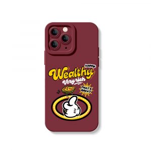 Rich Vibes Cartoon Style Silicone Case for Apple iPhone Series