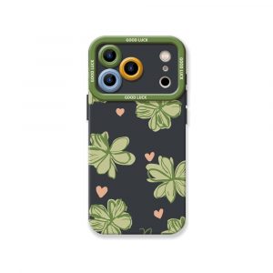 Four-Leaf Clover Charm Silicone Case for Apple iPhone Series