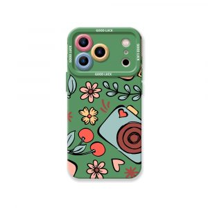Cherry Blossom Camera Art Silicone Case for Apple iPhone Series