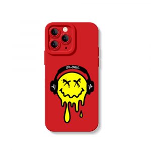 Dripping Smiley Beats Silicone Case for Apple iPhone Series