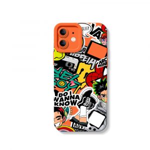 Vibrant Pop Culture Collage Silicone Case for Apple iPhone Series