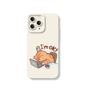 Sleepy Cat Workday Blues Silicone Case for Apple iPhone Series