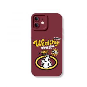 Rich Vibes Cartoon Style Silicone Case for Apple iPhone Series