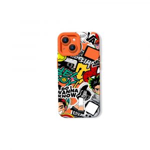 Vibrant Pop Culture Collage Silicone Case for Apple iPhone Series