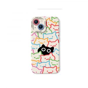 Colorful Cat Silicone Case for Apple iPhone Series