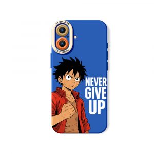 Never Give Up Anime Warrior Silicone Case for Apple iPhone Series