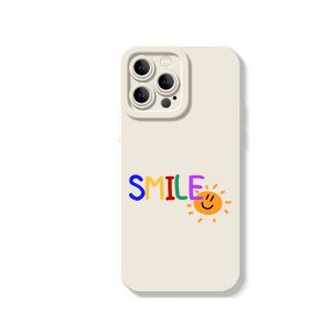 Colorful Smile Sun Graphic Silicone Case for Apple iPhone Series