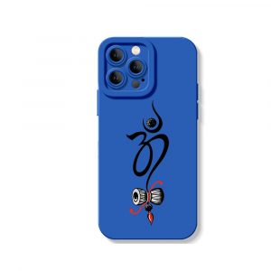 Sacred Symbol and Damru Art Silicone Case for Apple iPhone Series