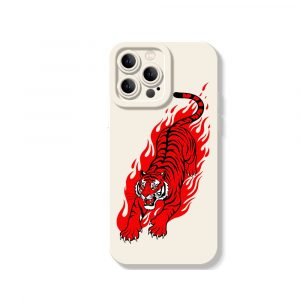 Fiery Tiger Blaze Silicone Case for Apple iPhone Series