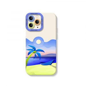 Sunset Serenity Beach Vibes Silicone Case for Apple iPhone Series