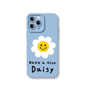 Sunny Smiley Daisy Silicone Case for Apple iPhone Series
