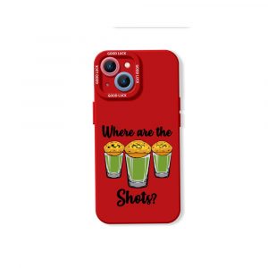 Party Vibes Shot Glass Red Silicone Case for Apple iPhone Series