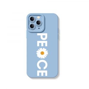 Peaceful Daisy Charm Silicone Case for Apple iPhone Series