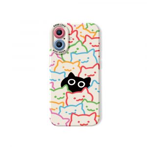 Colorful Cat Silicone Case for Apple iPhone Series