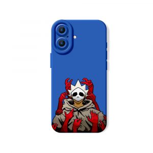 Edgy Skull and Hands Red Silicone Case for Apple iPhone Series