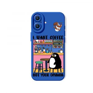 Penguin Cafe Vibes Silicone Case for Apple iPhone Series