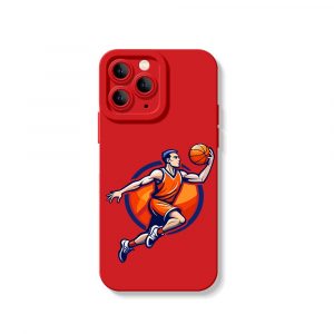 Dynamic Dunk Basketball Art Silicone Case for Apple iPhone Series