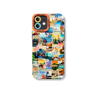 World Travel Collage Silicone Case for Apple iPhone Series