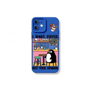 Penguin Cafe Vibes Silicone Case for Apple iPhone Series