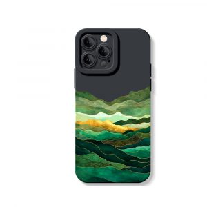 Emerald Waves Artistry Silicone Case for Apple iPhone Series