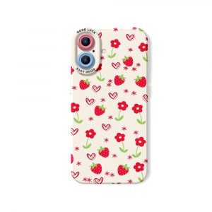 Strawberry Hearts Silicone Case for Apple iPhone Series