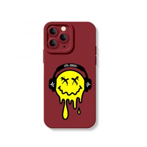 Dripping Smiley Beats Silicone Case for Apple iPhone Series