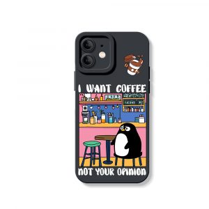 Penguin Cafe Vibes Silicone Case for Apple iPhone Series