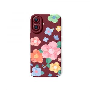 Vintage Floral Bliss Silicone Case for Apple iPhone Series