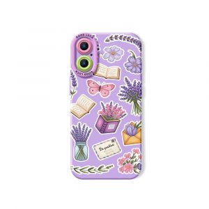 Floral Butterfly Elegance Silicone Case for Apple iPhone Series - iPhone 17, Lavender
