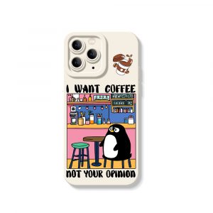 Penguin Cafe Vibes Silicone Case for Apple iPhone Series