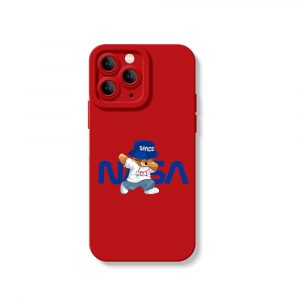 Astronaut Bear Adventure Silicone Case for Apple iPhone Series