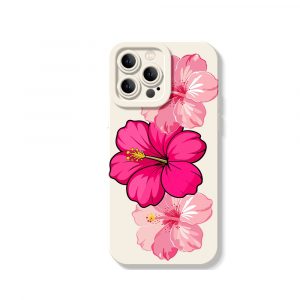 Tropical Floral Bliss Silicone Case for Apple iPhone Series