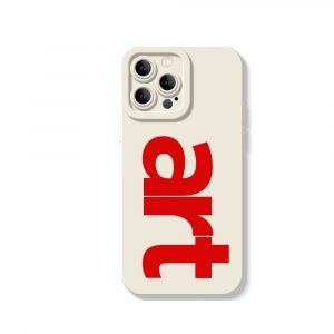 Bold Art Typography Silicone Case for Apple iPhone Series
