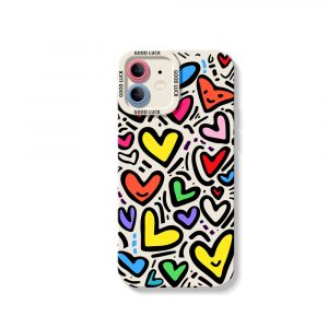 Colorful Heart Silicone Case for Apple iPhone Series