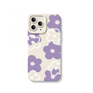 Lavender Pattern Silicone Case for Apple iPhone Series