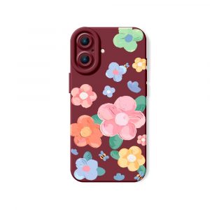 Vintage Floral Bliss Silicone Case for Apple iPhone Series