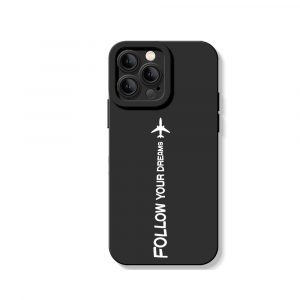 Dream Chaser Jet Black Silicone Case for Apple iPhone Series