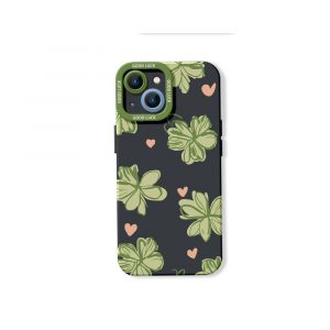 Four-Leaf Clover Charm Silicone Case for Apple iPhone Series