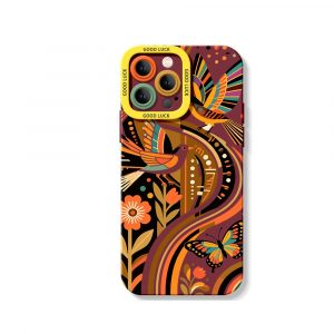 Retro Nature Art Silicone Case for Apple iPhone Series