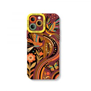 Retro Nature Art Silicone Case for Apple iPhone Series