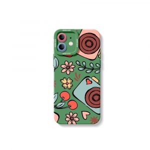 Cherry Blossom Camera Art Silicone Case for Apple iPhone Series