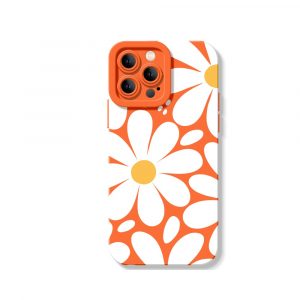 Retro Blossom Burst Silicone Case for Apple iPhone Series