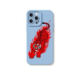 Fiery Tiger Blaze Silicone Case for Apple iPhone Series